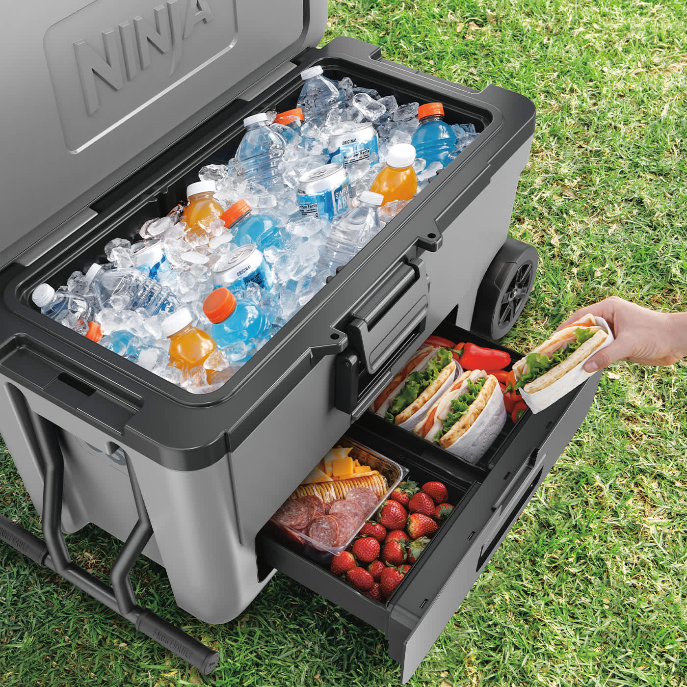 Ninja FrostVault 61L XL Wheeled Cooler in Grey